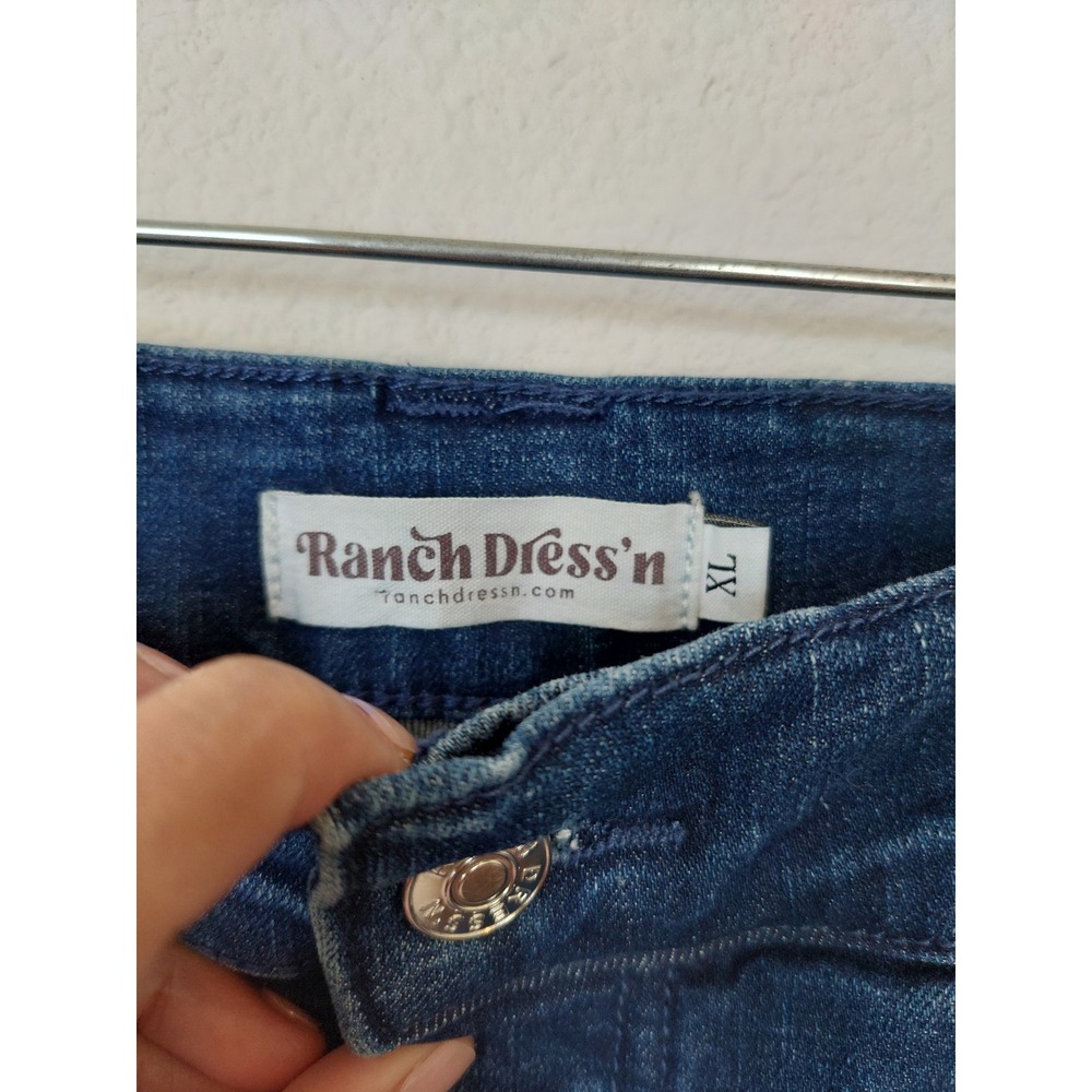 Ranch Dress'n Yoakum Trousers Arrow Pocket Bootcut Western Denim Jeans Size XL - Picture 4 of 10